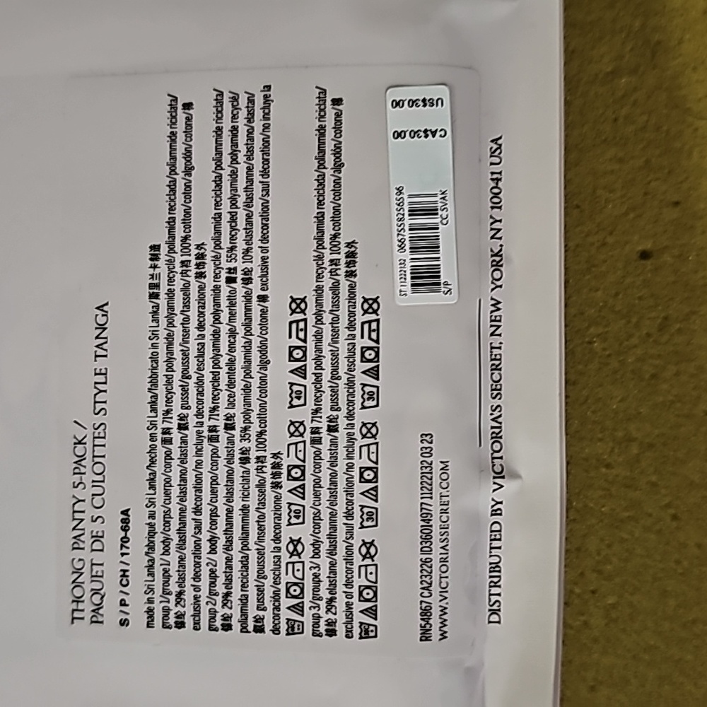 Victoria's Secret thong panty 5 pairs - Picture 4 of 5